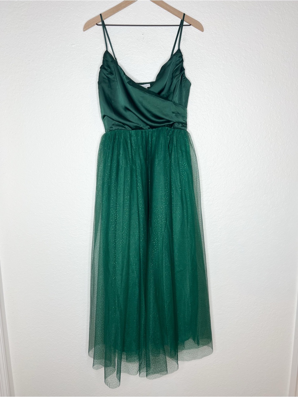 Baltic Born Shonda Sparkle Midi Dress Emerald Green Tulle size XL NWT - Picture 10 of 10